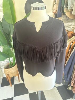 H&M Fringed Cropped Sweater